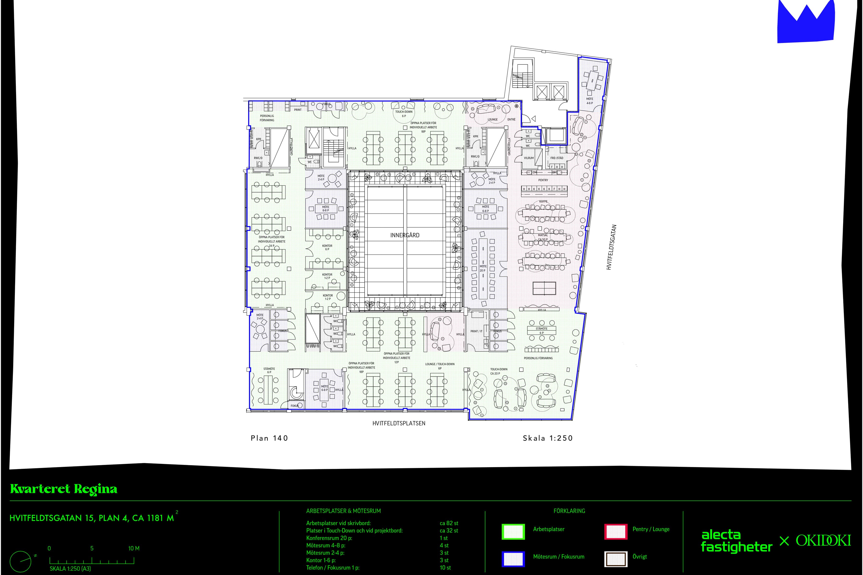 Planritningen för den nya byggnaden.
