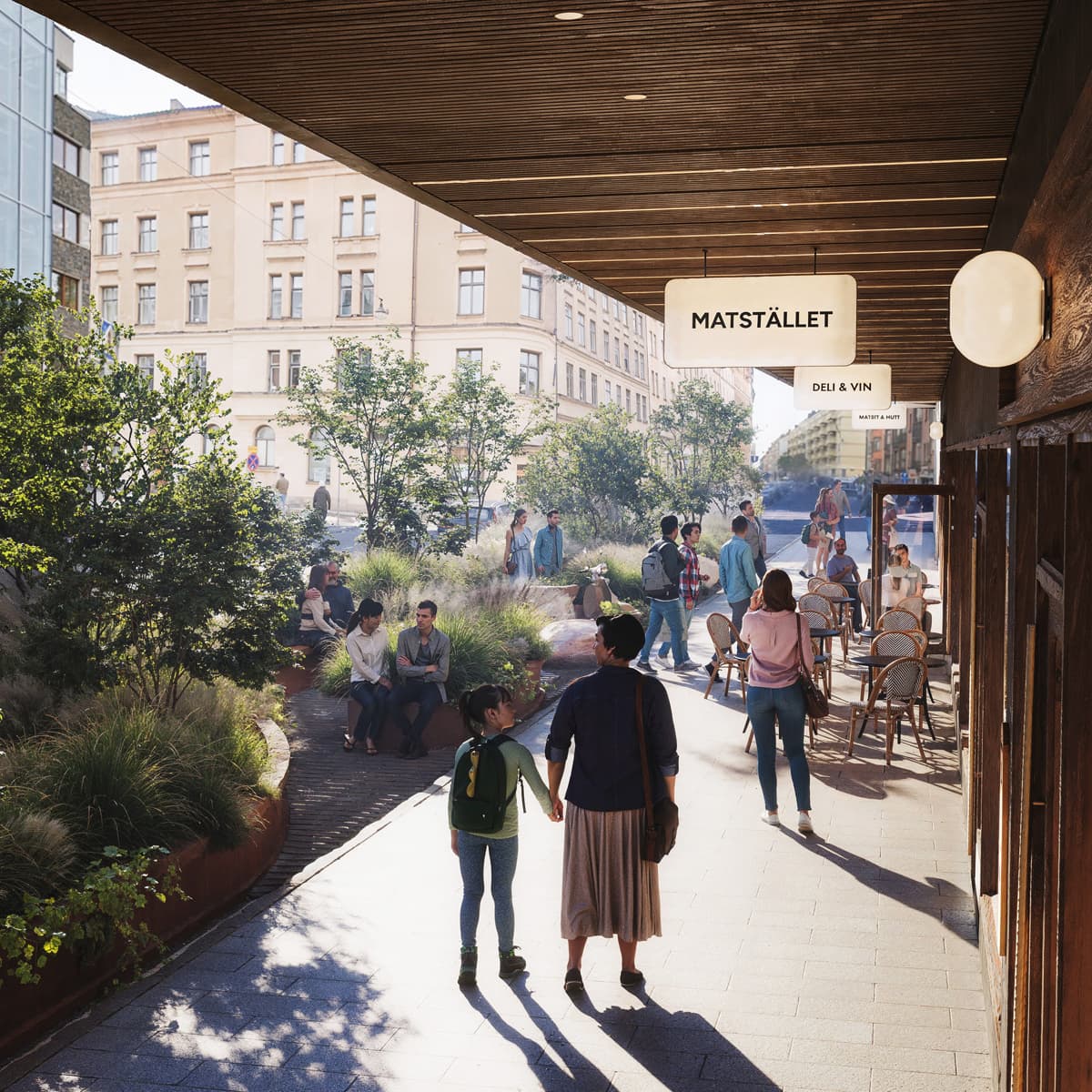 En grupp människor som samlats för att umgås