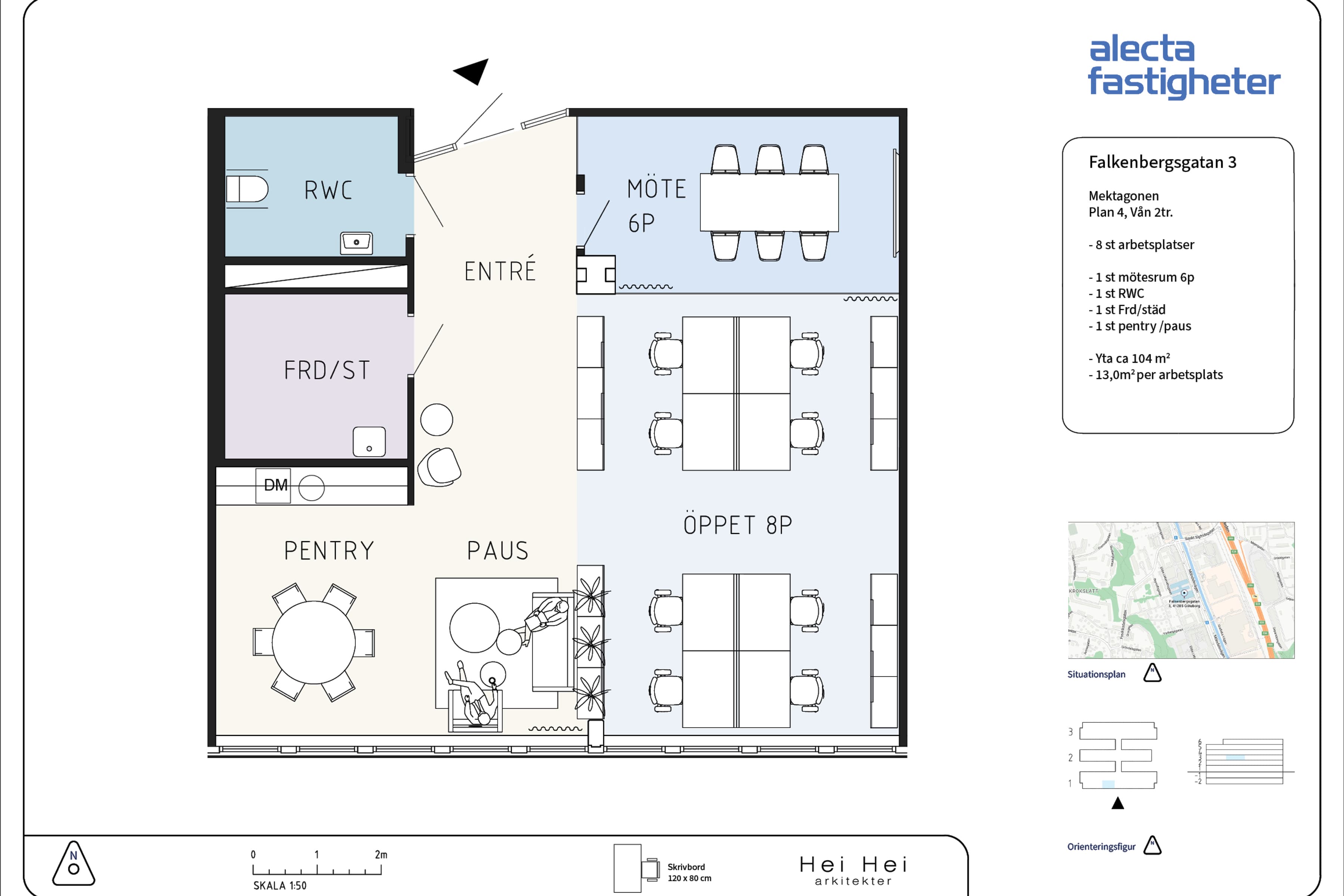 En planritning av en kontorsbyggnad.