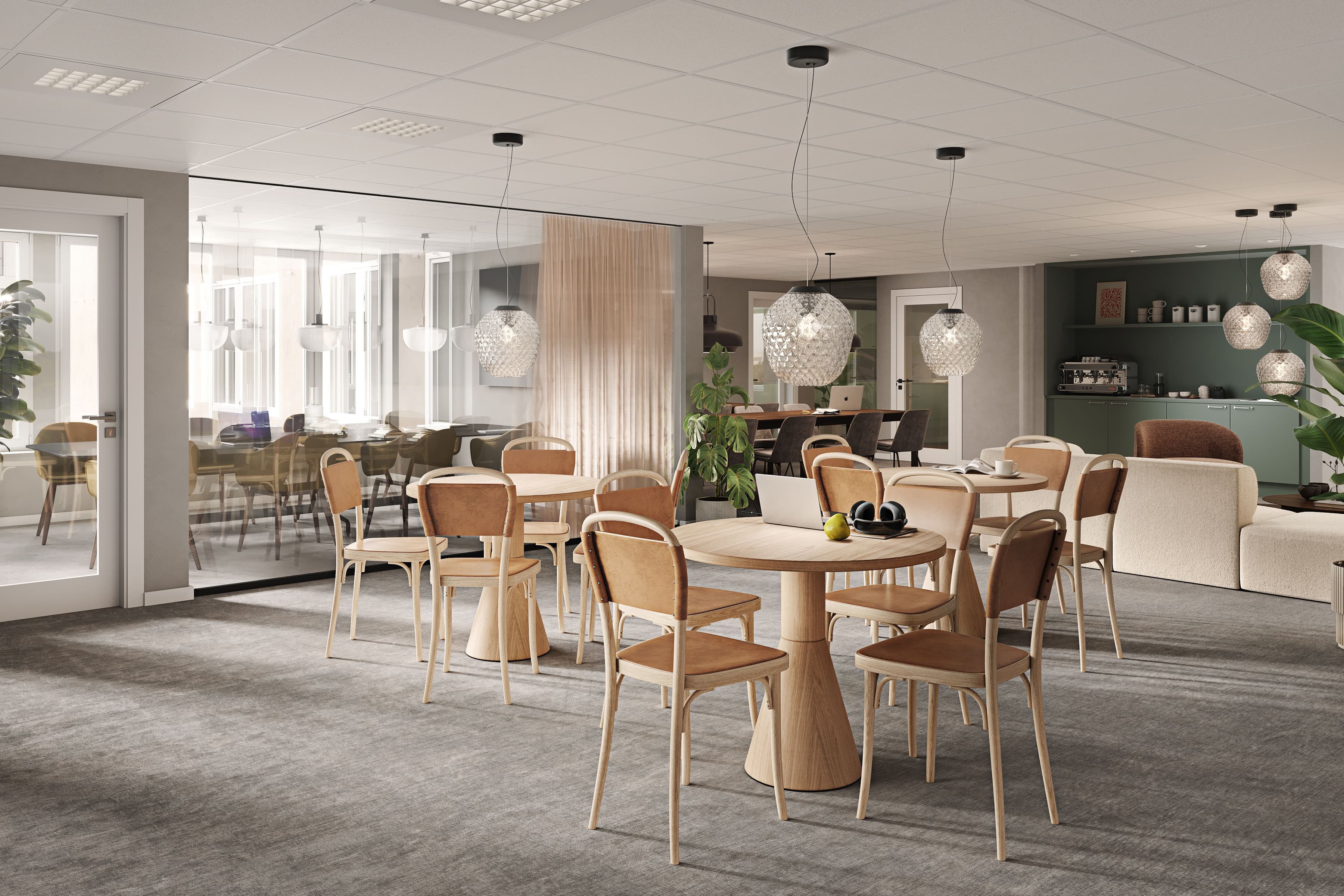 Rendering loungeyta kontor