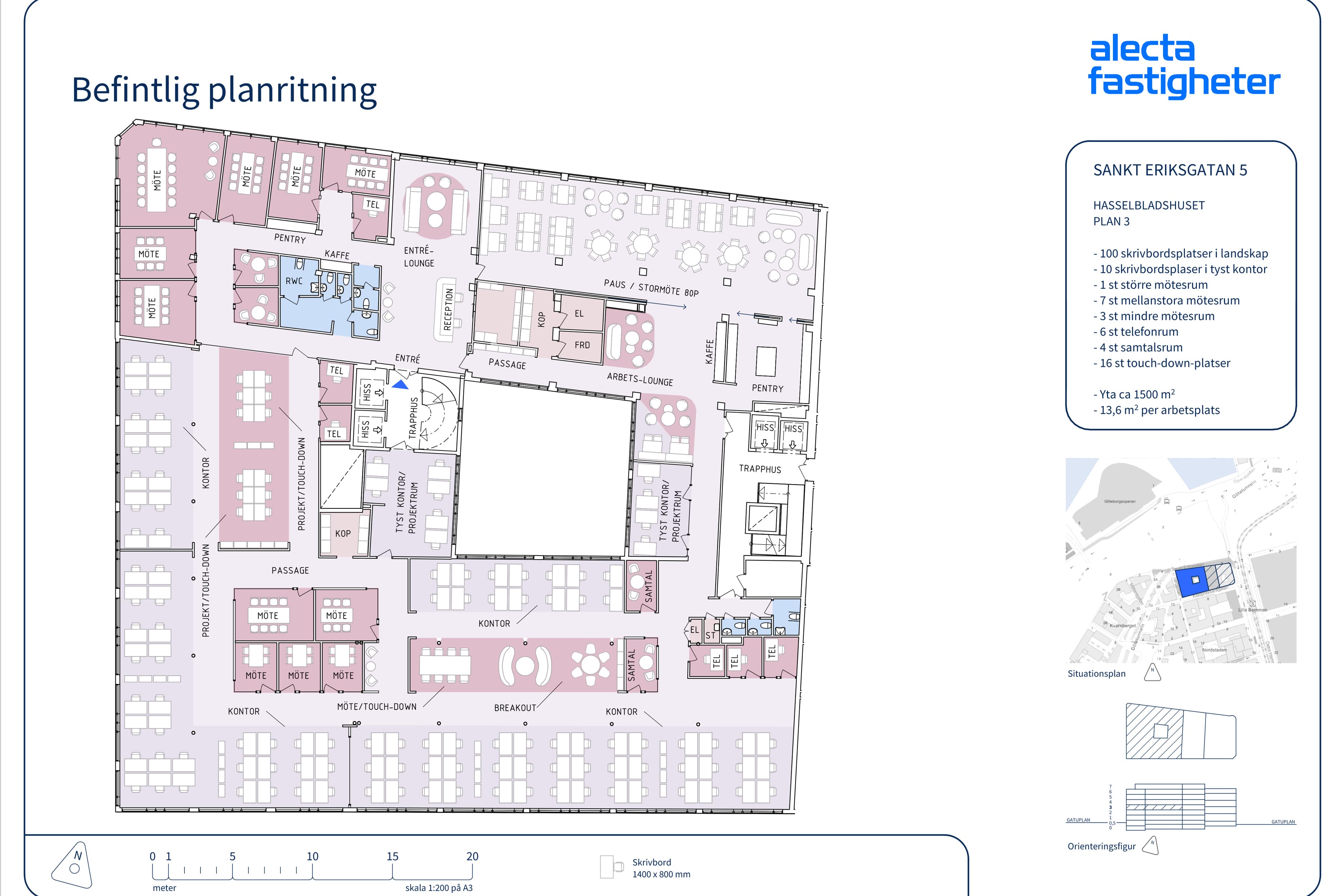 En plan över en byggnad med en parkeringsplats.