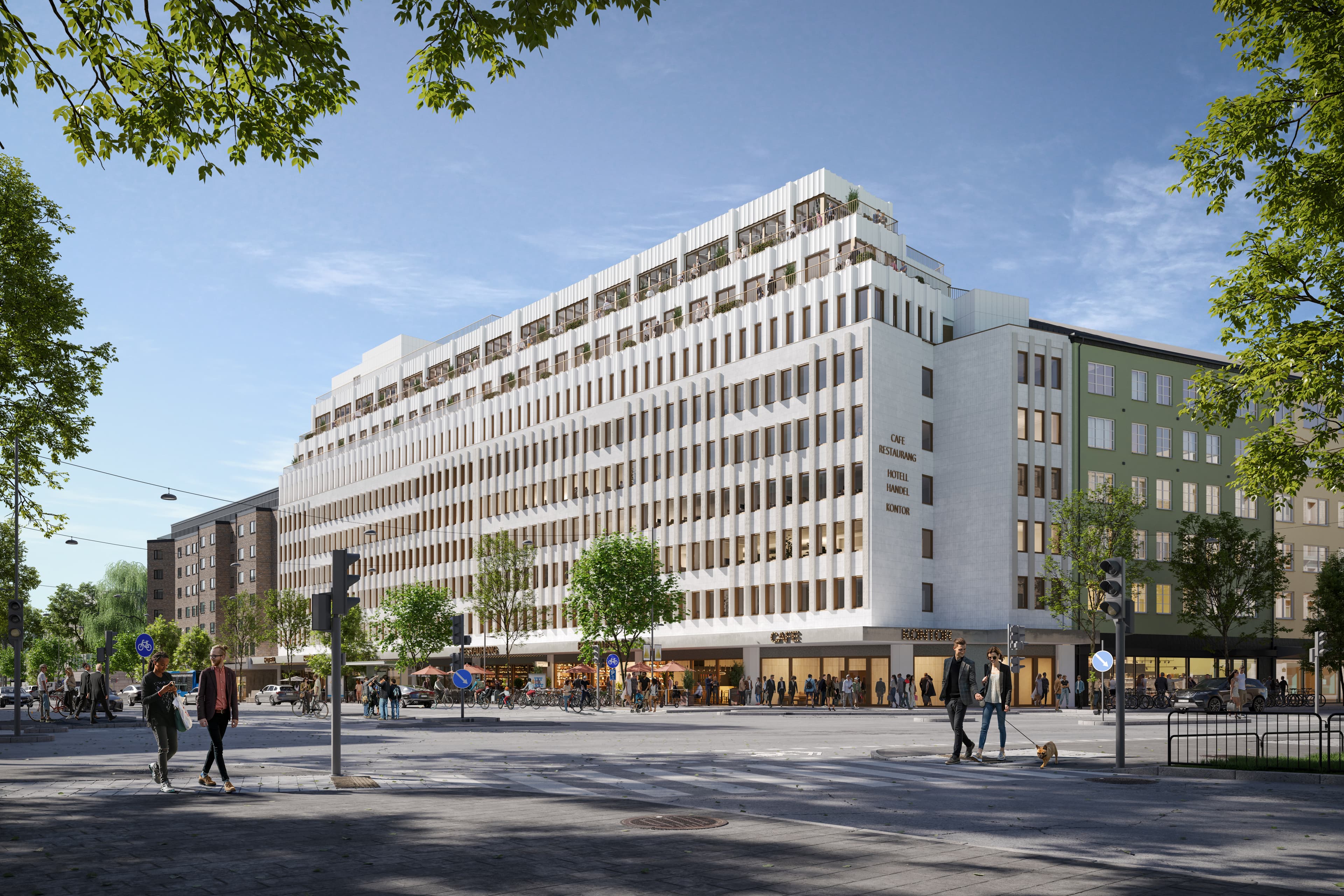 Visionsbild för Väktaren 35 vid Fridhemsplan. Kaminsky Arkitektur/Bobak Studio.